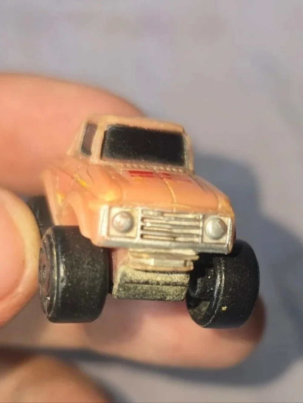 Vintage 1987 Road Champs Micro Machine Monster Truck PINK JEEP